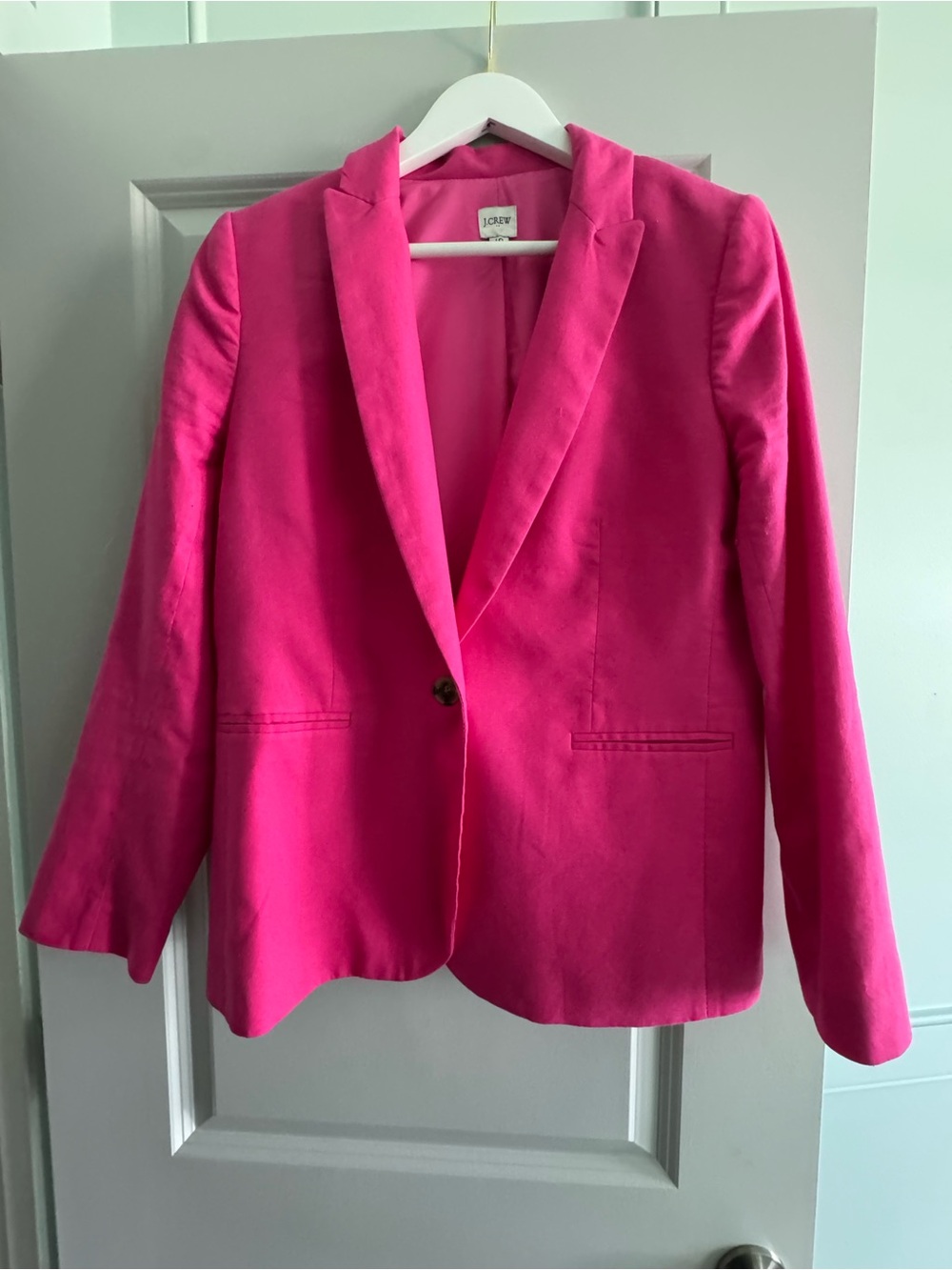 J. Crew Hot Pink Single-Button Blazer